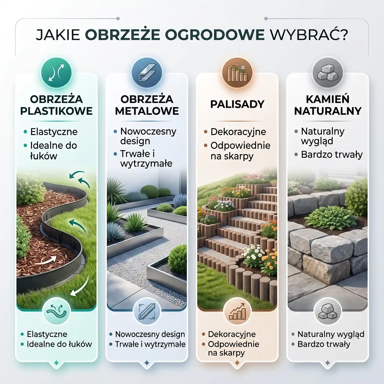 Jakie obrzeże ogrodowe wybrać – porównanie rodzajów